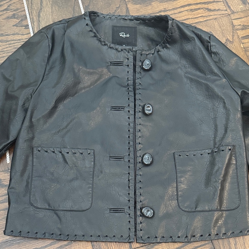 Rails Black Leather Jacket